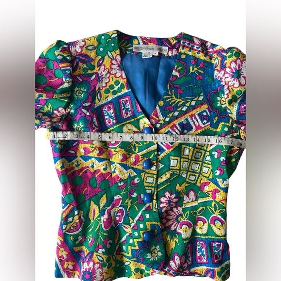 Vintage Anne Crimmins for Umi Collections Silk Blazer Size 8 Floral Rare! - Picture 3 of 11